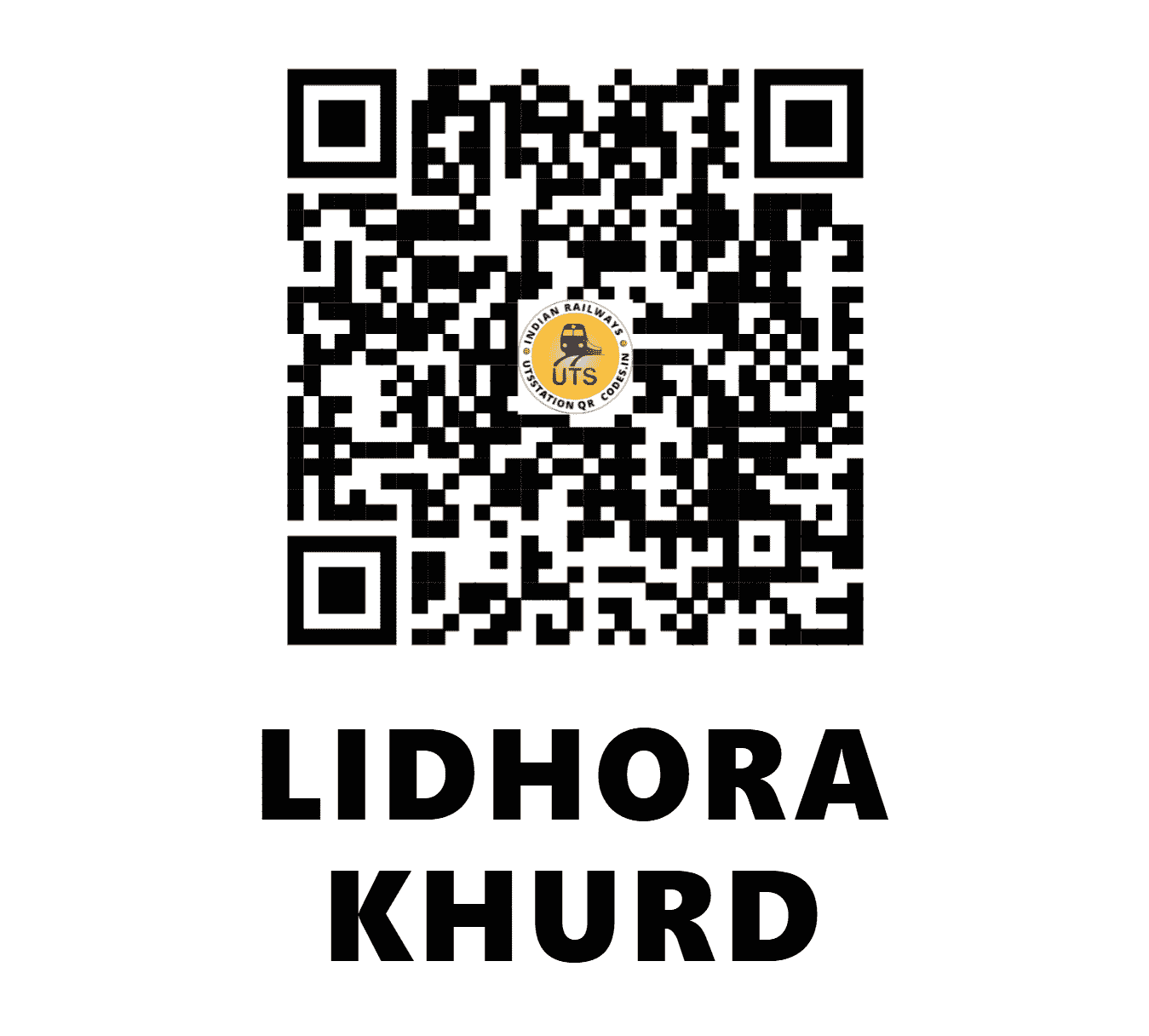 UTS QR Code for LIDHORA KHURD - LDA - WC (MADHYA PRADESH)